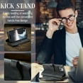 thumbnail image 3 of JTCASES for iPhone 15 Wallet Case with Zipper Purse Card Holders Flip Stand Wrist Strap Magnetic Closure PU Leather Anti-scracth Support Wireless Charging Drop Resistant BUsiness Shell, Black, 3 of 10