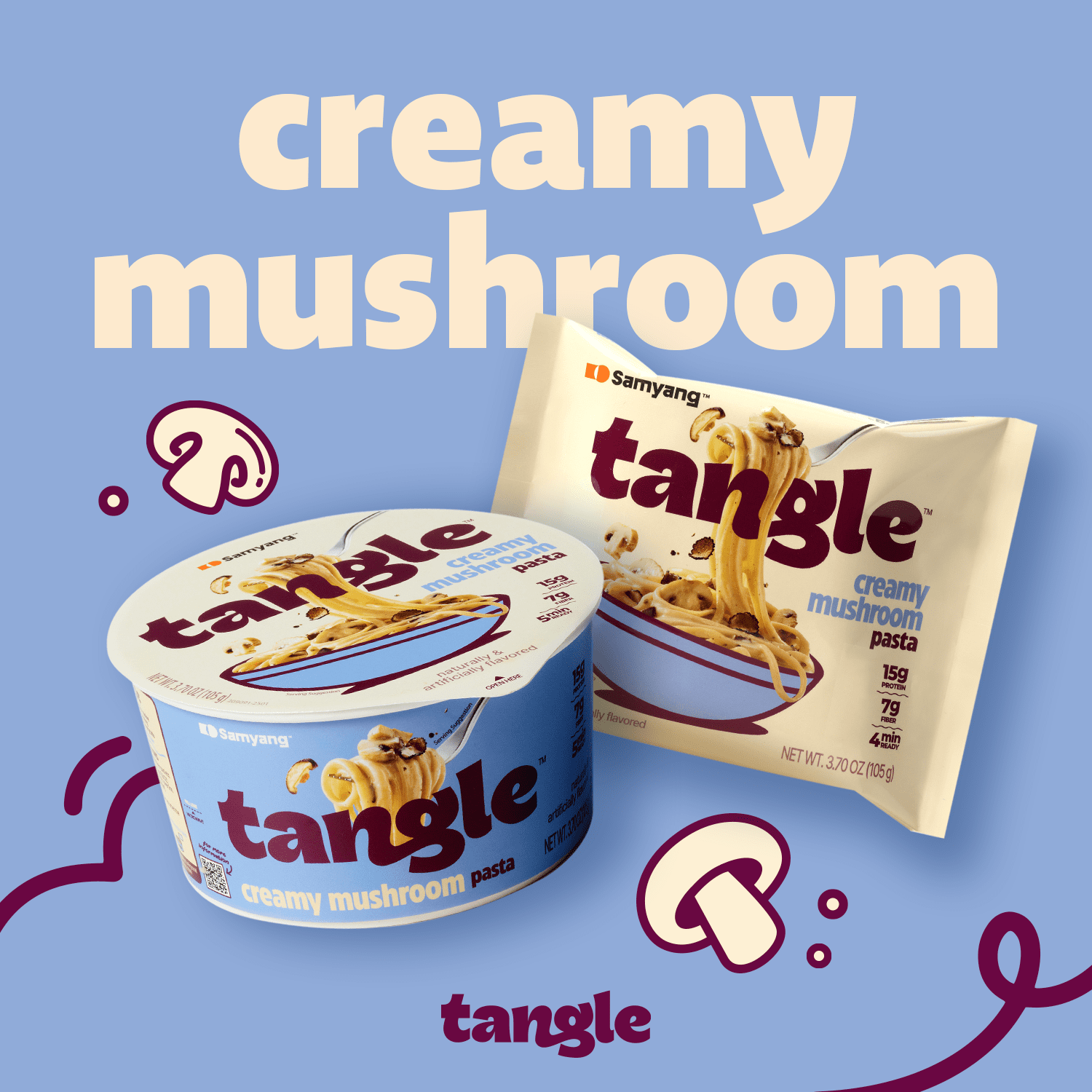 Samyang Tangle Creamy Mushroom Pasta Big Bowl