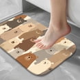 thumbnail image 5 of 1pc Bears Pattern Absorbent Non-Slip Bathroom Thickened Flannel Rug Decor,Soft,Quick Drying,Suitable For Indoor/outdoor Use,Bathrooms,Bedrooms,Kitchens,Terrace,Laundry Rooms,16"x24", 5 of 7
