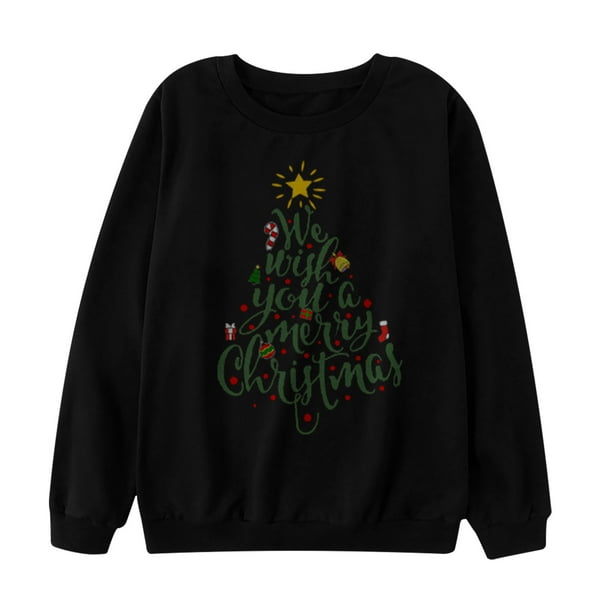 Señoras Moda Casual Manga larga Navidad Impreso Padre-hijo Sudadera Mamá Fridja nalpqowj544