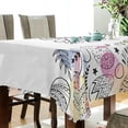 thumbnail image 3 of SKYSONIC Easter Bunny Eggs Tablecloth Waterproof Washable Polyester Square Table Cover Durable Tablecloth for Kitchen Dining Table Party Decor (54 X 54 Inch), 3 of 7