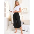 thumbnail image 3 of DARING DIVA Women's Yoga Cropped Casual Pants with Pockets XS Black, 3 of 7