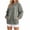 #Gray 1, variant on Vynhevius Womens Sweatshirt Solid Crew Neck Long Sleeve Back Pleated Pockets Casual Loose Pullover Top
