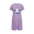 thumbnail image 5 of Camisón corto de talla grande para mujer, camisón de manga corta con estampado de pecho a la moda, camisón para mujer, 5 of 5