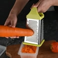 thumbnail image 3 of HomeLife Vegetable Slicer Non-Slip Base Mirror Polish Ergonomic Handle with Storage Box Slice Vegetables Stainless Steel Four-side Potato Cheese Grater Vegetable Cutter for Restaurant, 3 of 13