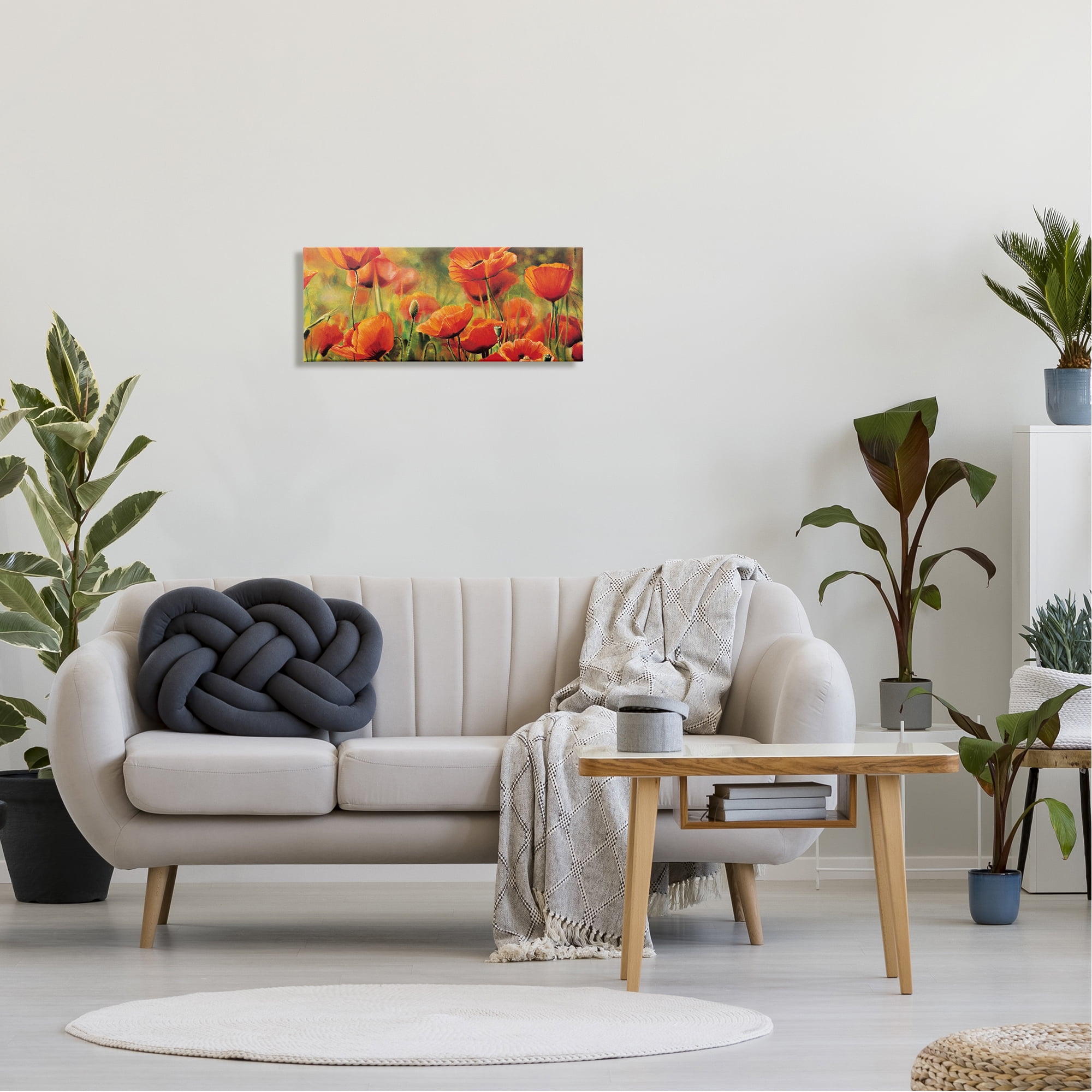 Stupell Wild Poppy Flowers Spring Blooms Botanical & Floral Painting Gallery Wrapped Canvas Print Wall Art