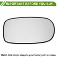 thumbnail image 2 of Reemplazo de vidrio del espejo izquierdo sin calefacción Unique Bargains Door Wing con placa de respaldo No. 876113L900/876113L110 para Hyundai Azera 2006-2008, 2 of 6