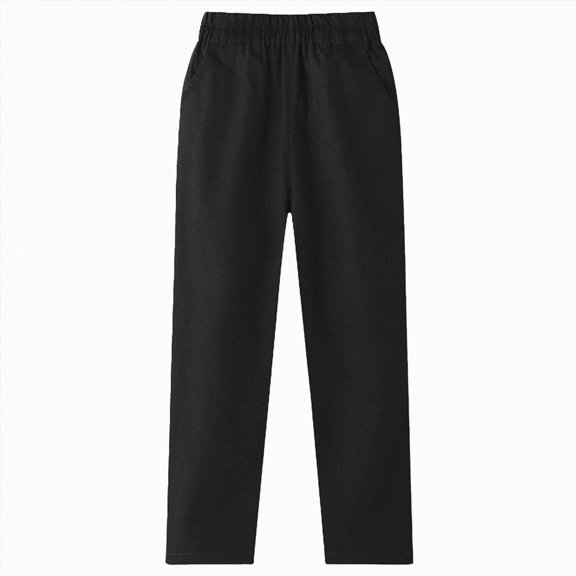 JUMEYU Little Boys Golf Pants Boys and Toddlers' Uniform Straight-Fit Flat-Front Chino Khaki Pants 18 24 Months (Black,18-24 Months)