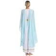 thumbnail image 4 of inhzoy Womens Greek Beaty Roman Queen Princess Outfit Ancient Toga Maxi Gown Light Blue 3XL, 4 of 8