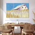 thumbnail image 3 of Elephant Stock Wheat Fields Wall Art - Horizontal Multi Panel Canvas - Living Room Wall Decor - Nature Multi Panel - Blue And White Decor By Avery Tillmon - 65" x 42", 3 of 8