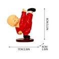 thumbnail image 3 of Gmogad Colorful Shaolin Monk Resin Figurines - Brazilian Wood Bonsai Decor for Home Office Car - Set of 4 Martial Arts Collectible Gift Statues, 3 of 6