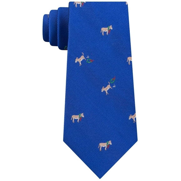Tommy Hilfiger Men’s Holiday Slim Silk Ties, Blue