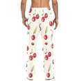 thumbnail image 4 of FORMRS Mens Pajama Pants with Pockets Sleepwear Lounge Bottoms Sizes S-2XL, Red Cherry, 4 of 7