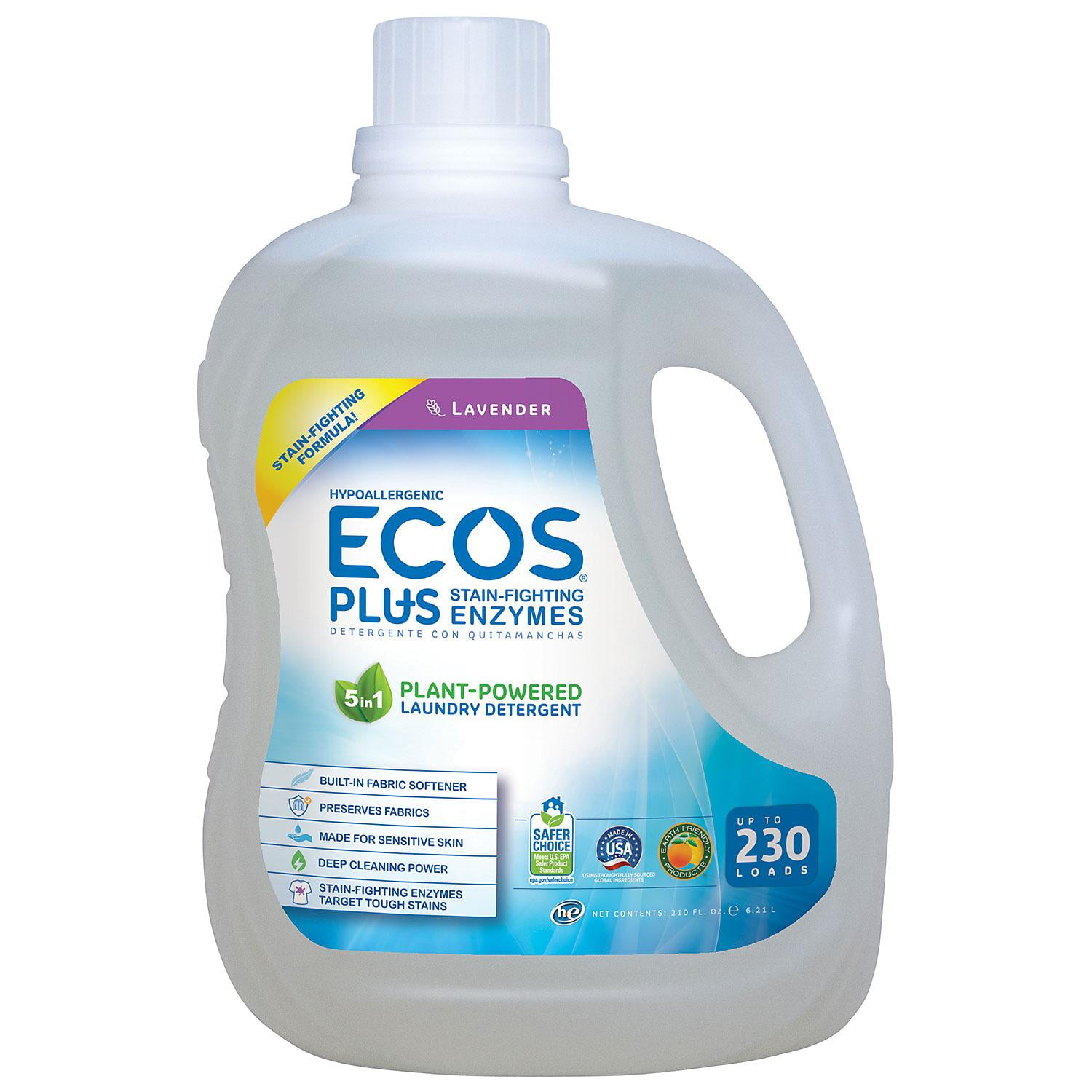 ECOS Plus with StainFighting Enzymes Laundry Detergernt 210 Fluid