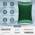 thumbnail image 4 of Bare Home Satin Pillowcase Set - Luxury Pillowcases - Soft and Smooth - Breathable - Zipper Closure - Queen, Forest Green, 4 of 8