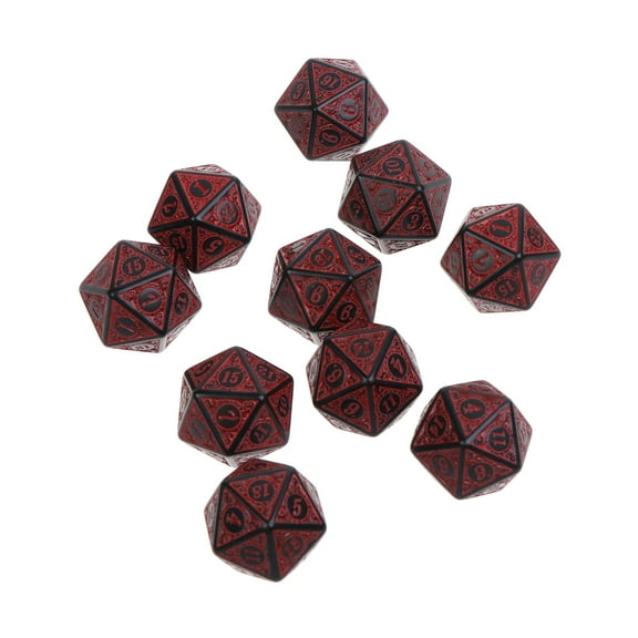 10Pcs 5 Colors Multifaceted Dice d20 Polyhedral TRPG Games Dice Set Board Game entertainment Dice Kit