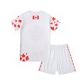thumbnail image 2 of Canada Youth Boys Soccer Jerseys Outdoor Sports Kid Activewear Training Short Sleeve Kit Shirt Shorts Set, White XS, 2 of 7