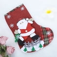 thumbnail image 3 of Christmas Decorations - Cloth Christmas Sock Bag and Cartoon Hanging Accessories for Festive Party - Red Set, 3 of 8