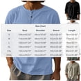 thumbnail image 3 of Men's Summer Linen Long Sleeve Shirt, Lightweight Breathable Casual Button Crewneck Tops, Loose Fitting Blouse for Beach Vacation Holiday Wear Beige M, 3 of 5