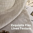 thumbnail image 4 of Linen Semi Sheer Curtains 2 Panels for Living Room - Light Filtering Drapes with Bronze Grommet Beige Window Treatments for Country Office Bedroom, 4 of 5