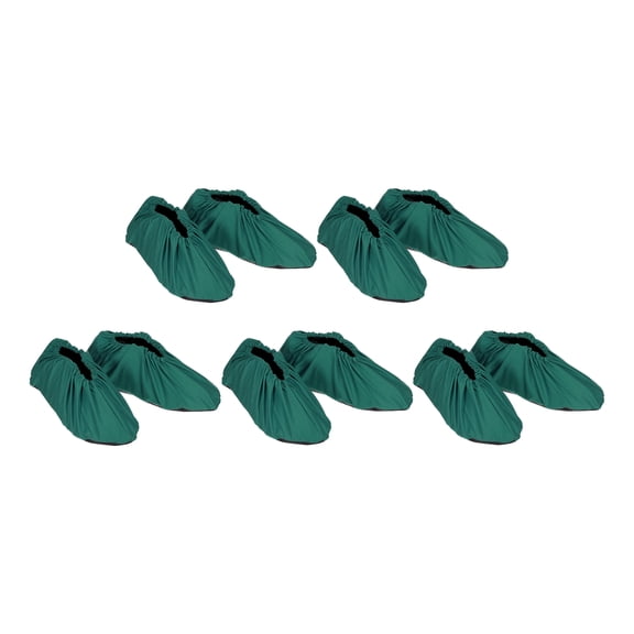 Uxcell 5 Pairs Shoe & Boot Covers Reusable Cotton Non-Slip Shoe Covers Washable Breathable Boot Shoe Covers for Indoors Household Laboratory Green Green