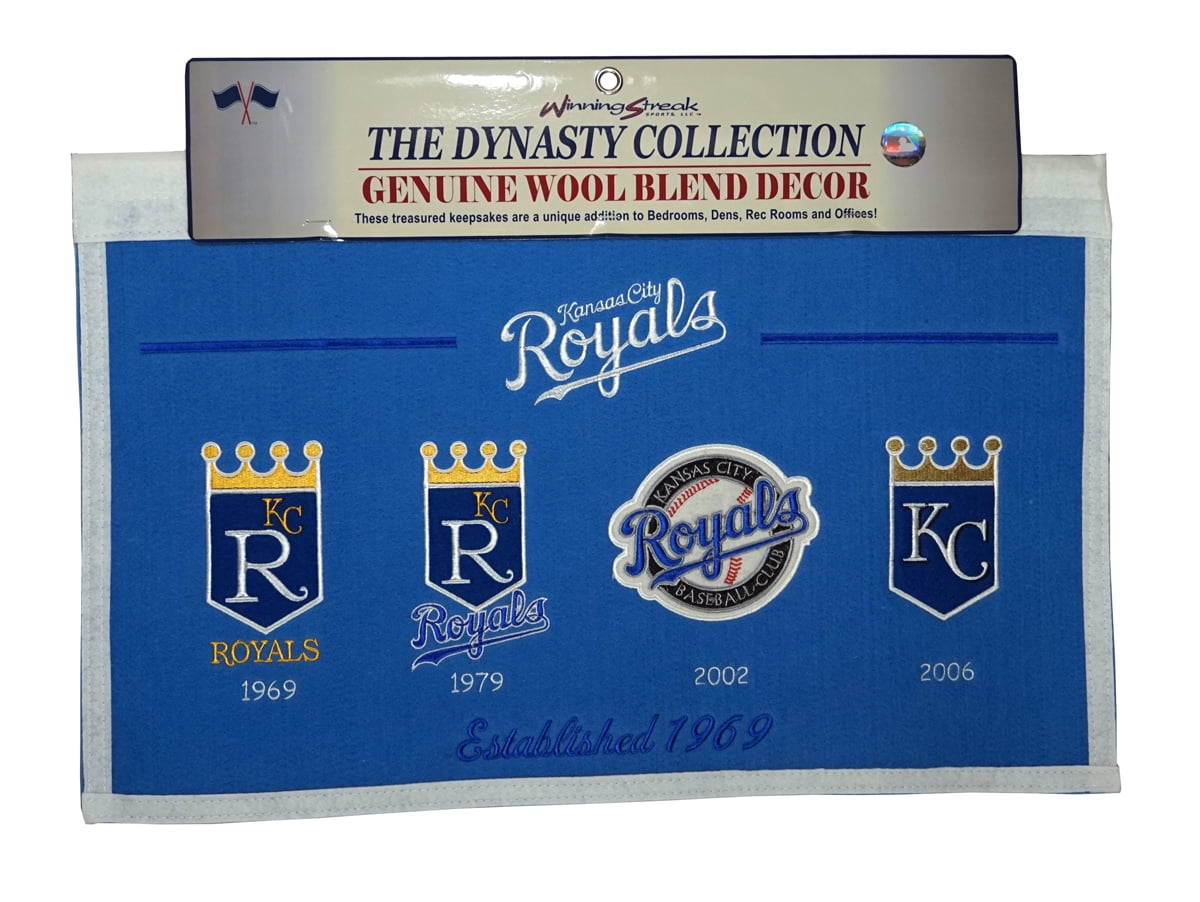 Kansas City KC Baseball Royals 22x14 Wall Hanging Logo Evolution Banner