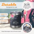 thumbnail image 3 of Christian Art Gifts Pink Floral Stainless Steel Camp Style Travel Mug for Women: Best Mom Ever, Double Wall Vacuum Insulated, Hot & Cold, BPA-free Lid, Durable Easy Hold Handle, Dark Navy Blue, 11 oz., 3 of 7