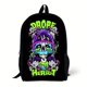 thumbnail image 1 of Stylish Cartoon Skull Pattern Backpack, Halloween Design School Bag, Trendy Versatile Book Bag, 1 of 4