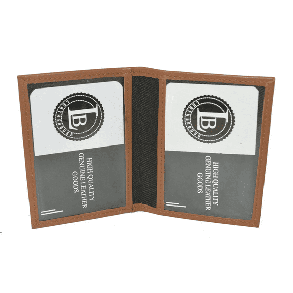 Triple ID Window Mini Wallet Bifold Driver License Slim Leather Credit Card