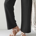 thumbnail image 4 of Pantalones rectos para mujer, cintura elástica, pantalones de pierna ancha, pantalones sueltos para primavera y verano, 4 of 6