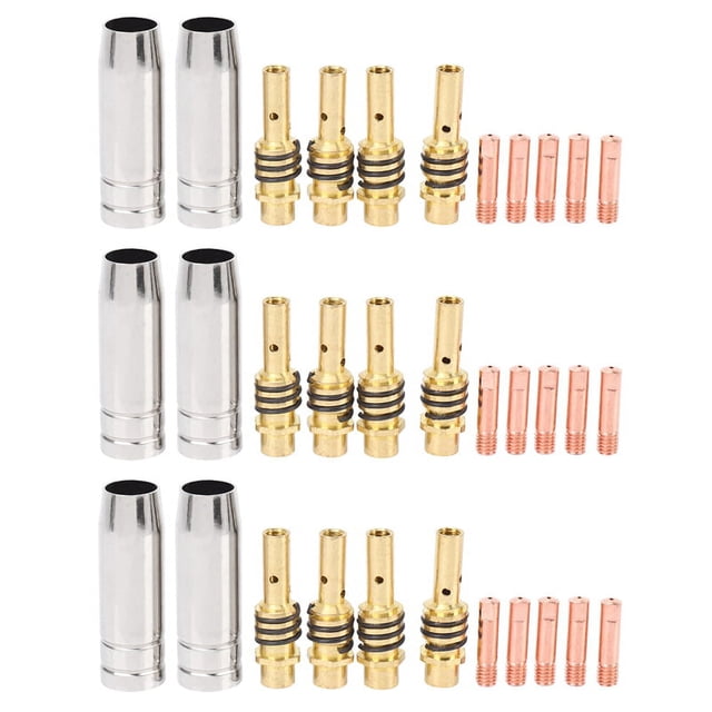 33 Pcs/set Buse de Soudage Mig Support de Buses de Torche Diffuseur de Gaz 0.040 Pouces pour Torches