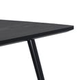 thumbnail image 3 of LeisureMod Modern Coffee 47" Rectangular Wood with Sturdy Metal Legs Wooden Cocktail Table for Living Reception Room, Elmwood Collection, Black, 3 of 11