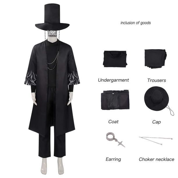 Moonsky-Disfraz tradicional de cazador de demonios Hanbok Kpop para , disfraz de Huntrix Saja para niño, disfraz de anime adolescentes y hombres, s para adultos, mujeres y hombres.Negra-M