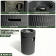 thumbnail image 4 of Atumcto 40,000 BTU Propane Fire Pit Column, 16.5" Round Concrete Outdoor Fire Pit with Lava Rocks and Cover for Patio, Backyard, Medium Gray, 4 of 13