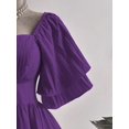 thumbnail image 3 of Plus Size Elegant Solid Color Waist Cinched Dress, Summer, 3 of 10