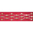 thumbnail image 1 of Vickerman 4" Red with Gold Sequin Circle and Silver Diamond Christmas Ribbon, 1 of 1