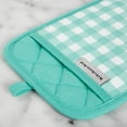 thumbnail image 3 of KitchenAid Gingham Pot Holder 2-Pack Set, Aqua Sky, 7"x10", 3 of 7