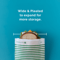 thumbnail image 4 of Lunchskins Recyclable & Sealable XL Sandwich Bags – 50 Count | Stripe Design | Eco-Friendly Food Storage Bags Made from Grease-Resistant Glassine Paper with Self-Adhesive Closure, 4 of 7