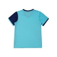 thumbnail image 6 of Eandarui Kids Boys Soccer Jersey Sports Shirt Short Sleeve T-Shirt Quick Dry Breathable Athletic Tops A Sky Blue XXS, 6 of 7