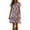 Pink, variant on Women’S Boho Floral Print V Neck Wrap Mini Dress, Short Flutter Sleeve Ruffle Hem A-Line Summer Casual Dress With Waist Tie, Lightweight Polyester Fabric, 1pc, Sizes S M L XL XXL XXXL
