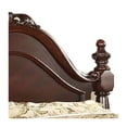 thumbnail image 3 of Benjara BM216289 Traditional Style Eastern King Size Wooden Bed with Floral Carving - Brown, 3 of 4