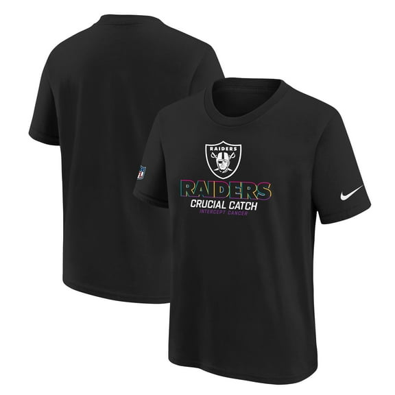 Youth Nike Black Las Vegas Raiders 2024 NFL Crucial Catch T-Shirt