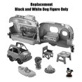 thumbnail image 3 of Replacement Parts for Fisher-Price Little People Light-Up Learning Camper Playset - HGP71 ~ Replacement Black and White Dog Figure, 3 of 6