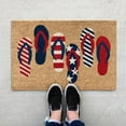 thumbnail image 2 of Door Mat Durable Heavy Duty Door Mat Independence Day Welcome Doormat 4th of July Coir Doormat with Non Slip Backing July Fourth USA Slippers Print Mat Easy to Clean Entry Mat for Front Porch 16x24In, 2 of 3