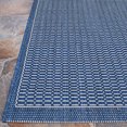 thumbnail image 3 of Couristan 10016500039055T 3 ft. 9 in. x 5 ft. 5 in. Recife Saddlestitch Power Loomed Rectangle Area Rug - Ivory & Indigo, 3 of 3
