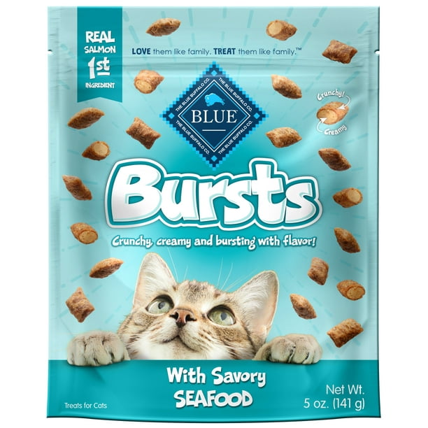 Blue Buffalo Bursts Crunchy Cat Treats, Seafood 5oz bag