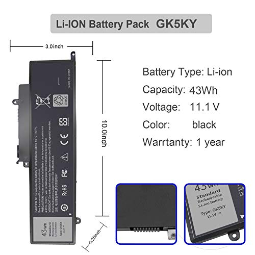 Batteria GHU 43Wh 11.1V Per Dell Inspiron 7347/7348/7352 E 3147/3148/3152 – Ricambio Originale Compatibile Con GK5KY 92NCT 04K8YH