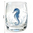 thumbnail image 3 of Handmade Sea Creature Glass Cups, Artisan-Crafted Sea Animal Drinking Glasses, Food-Safe Lead-Free Coastal Drinkware, Unique Nautical Tabletop Decor for Beach House Living Room Kitchen, Haima, 3 of 8
