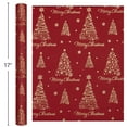 thumbnail image 5 of HOMERAL 3D Embossed Christmas Wrapping Paper Roll with Foil Shine for Christmas - 17 In x 33 Ft, 5 of 6