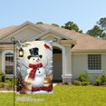 thumbnail image 2 of JOOCAR Snowman with Rabbits and Cardinal Garden Flag for Winter Christmas Home Outdoor Garden Yard Door Decor 12x18 inch, 2 of 5